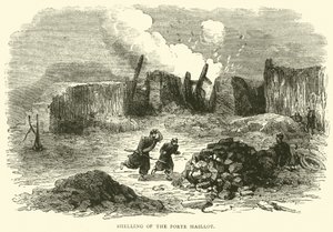Avskalling av Porte Maillot, januar 1871 av English School