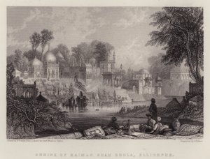 Shrine of Raiman Shah Doola, Ellichpur (farge litho) av English School