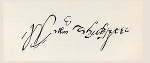 Signatur av William Shakespeare, fra 