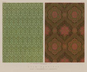 Silk Hangings av Mrs J Houldsworth og Co, Manchester av English School