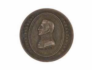 Sølvmedalje til minne om hertugen av Wellingtons død, 1852 av English School