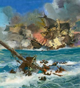 Synkende skip av English School