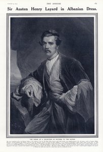 Sir Austen Henry Layard i albansk kjole av English School
