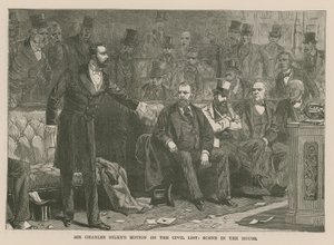 Sir Charles Dilkes-bevegelse på Civil List: scene i huset av English School