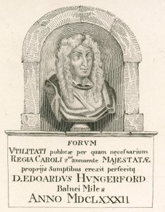 Sir Edward Hungerford, som ble opprettet til Ridder av Bath ved kroningen av kong Charles II av English School
