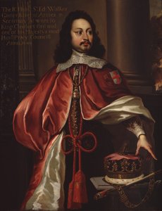 Sir Edward Walker (1611–1677), våpenkonge Garter, sent på 1600-tallet (olje på lerret) av English School
