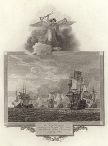 Sir Edwd Spragge tvinger den nederlandske flåten fra Themsen, 23. juli 1667 av English School
