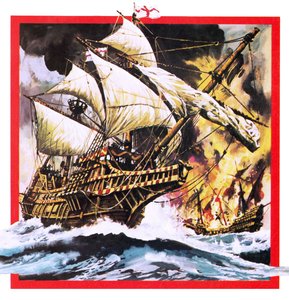 Sir Francis Drakes The Golden Hind av English School