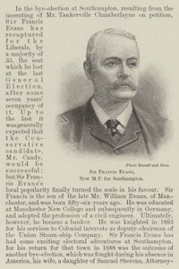 Sir Francis Evans, ny parlamentsmedlem for Southampton (gravering) av English School