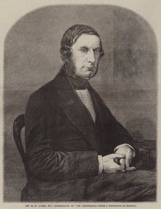 Sir GC Lewis, MP, finansminister (gravering) av English School