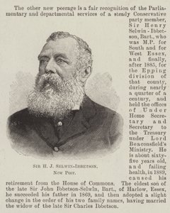 Sir HJ Selwin-Ibbetson, New Peer (gravering) av English School