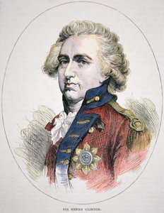 Sir Henry Clinton (farge litho) av English School