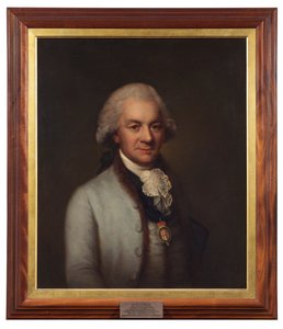 Sir Isaac Heard, våpenkonge med strømpebånd av English School