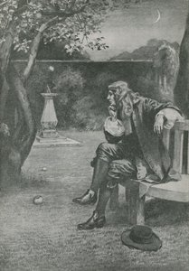 Sir Isaac Newton ser et eple falle av English School