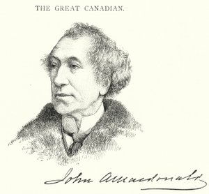 Sir John Alexander Macdonald (gravering) av English School