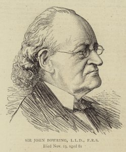 Sir John Bowring, LLD, FRS (gravering) av English School