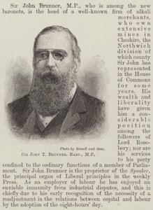 Sir John T Brunner, Baronet, MP (gravering) av English School
