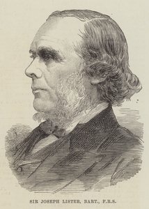 Sir Joseph Lister, Baronet, FRS (gravering) av English School