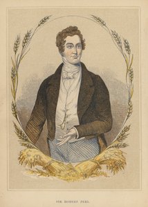 Sir Robert Peel (farget gravering) av English School