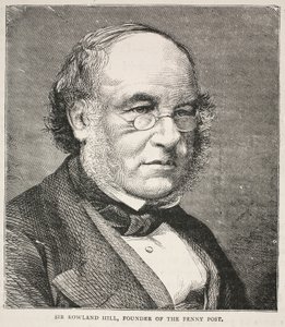 Sir Rowland Hill, grunnlegger av Penny Post av English School