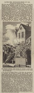 Sir Thomas Chitty, Lord Mayor of London, la ned innvielsessteinen til Old Blackfriars Bridge i 1760 av English School