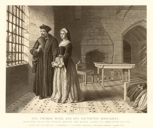 Sir Thomas More og hans datter Margaret av English School