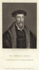 Sir Thomas Smith , engelsk stipendiat, diplomat og politiker av English School