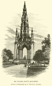 Sir Walter Scotts monument av English School