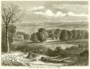 Stedet for Crystal Palace i 1852 av English School