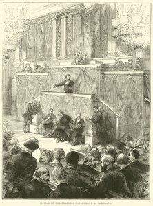 Sittende for delegatregjeringen i Bordeaux, desember 1870 av English School
