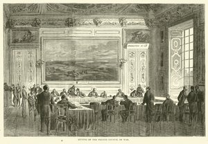 Sittende i det franske krigsrådet, januar 1871 av English School
