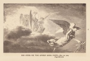 Sechs Vial-Engel ziehen aus (Gravur) von English School