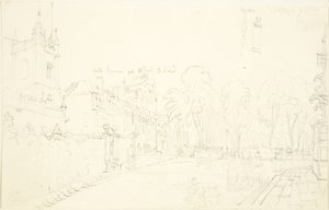 Sketch for College Green (blyant på papir) av English School