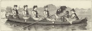 Skisser fra en damplansering ved Henley Regatta av English School