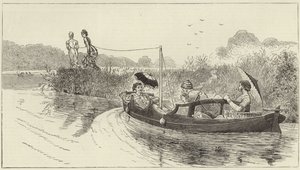 Skisser fra en damplansering ved Henley Regatta av English School