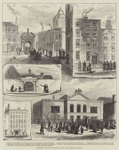 Skisser i Dublin knyttet til mordkonspirasjonen (gravering) av English School