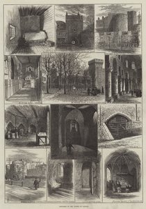 Skisser i Tower of London (gravering) av English School