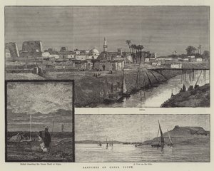 Skisser av Øvre Egypt (gravering) av English School