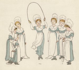 Hopping (fargelitografi) av English School