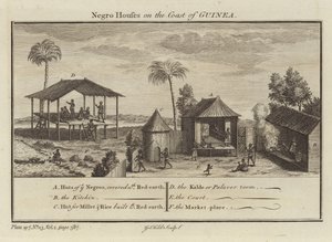 Slavehus på kysten av Guinea av English School