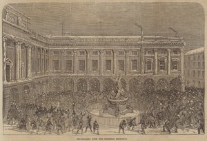 Snøball på Liverpool Exchange (gravering) av English School