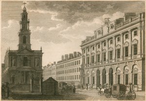 Somerset House og St Mary-le-Strand, The Strand, London av English School
