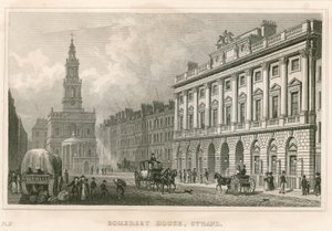 Somerset House og St Mary-le-Strand, The Strand, London av English School