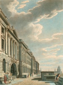 Somerset Terrace langs Themsen, Somerset House, The Strand, London av English School