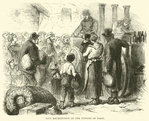 Suppedistribusjon i forstedene til Paris, desember 1870 av English School