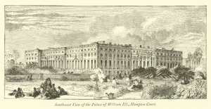 Sørøst utsikt over palasset til William III, Hampton Court av English School