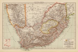 Sør-Afrika (fargelitografi) av English School