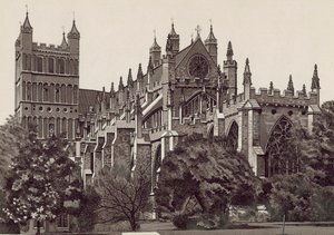 Sørøst, Exeter Cathedral (litho) av English School