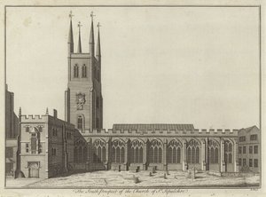 South Prospect of Church of St Sepulchre, London