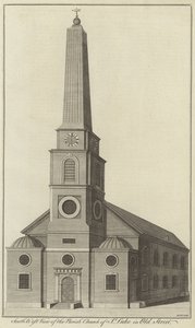 South West View av Parish Church of St Luke i Old Street, London